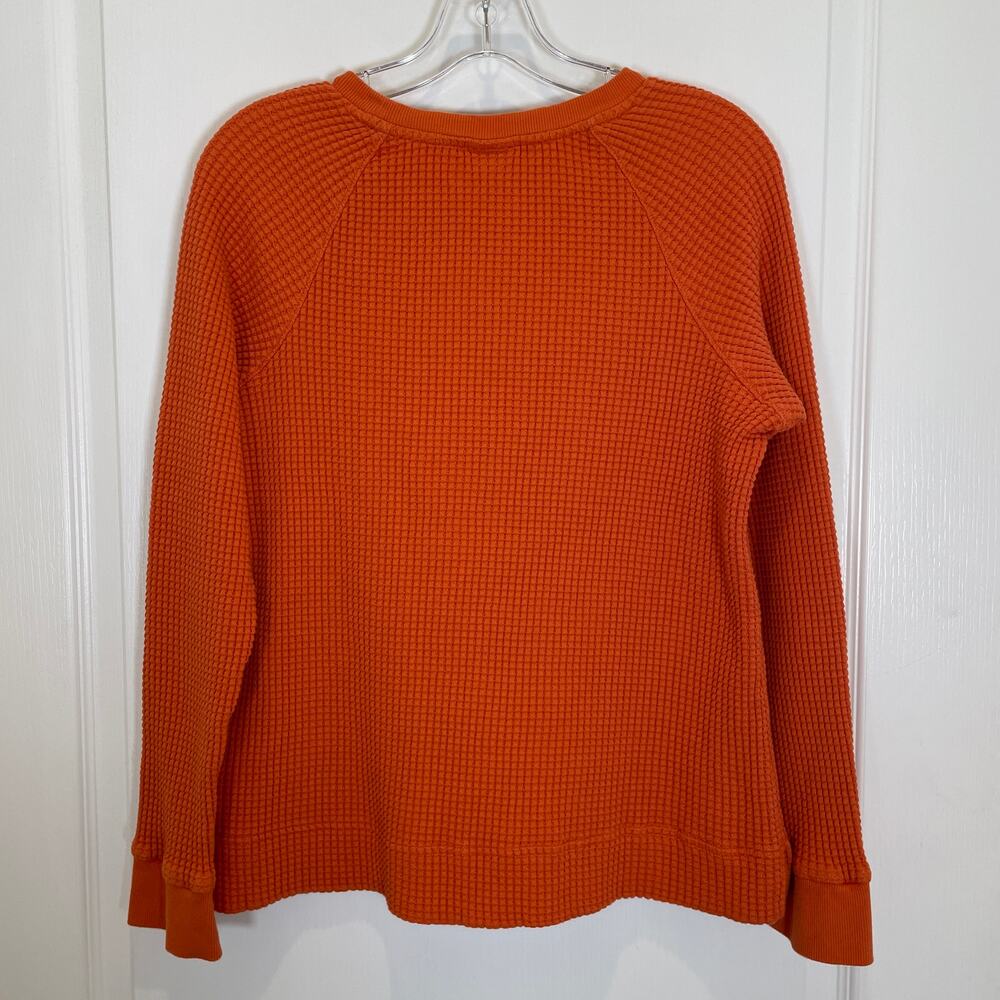 The North Face Thermal Waffle Knit Base Layer Tee Orange 100% Cotton Gorpcore XL - Picture 6 of 6